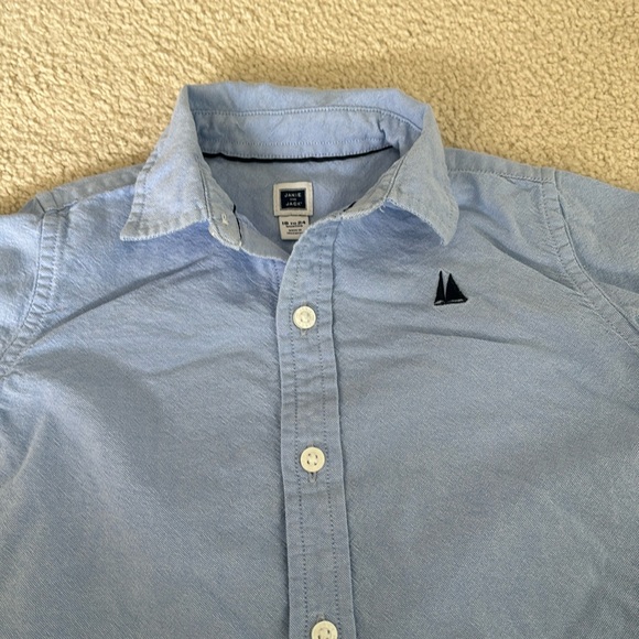 Janie and Jack toddler boy 18 to 24 month blue long sleeve button-down - Picture 2 of 5